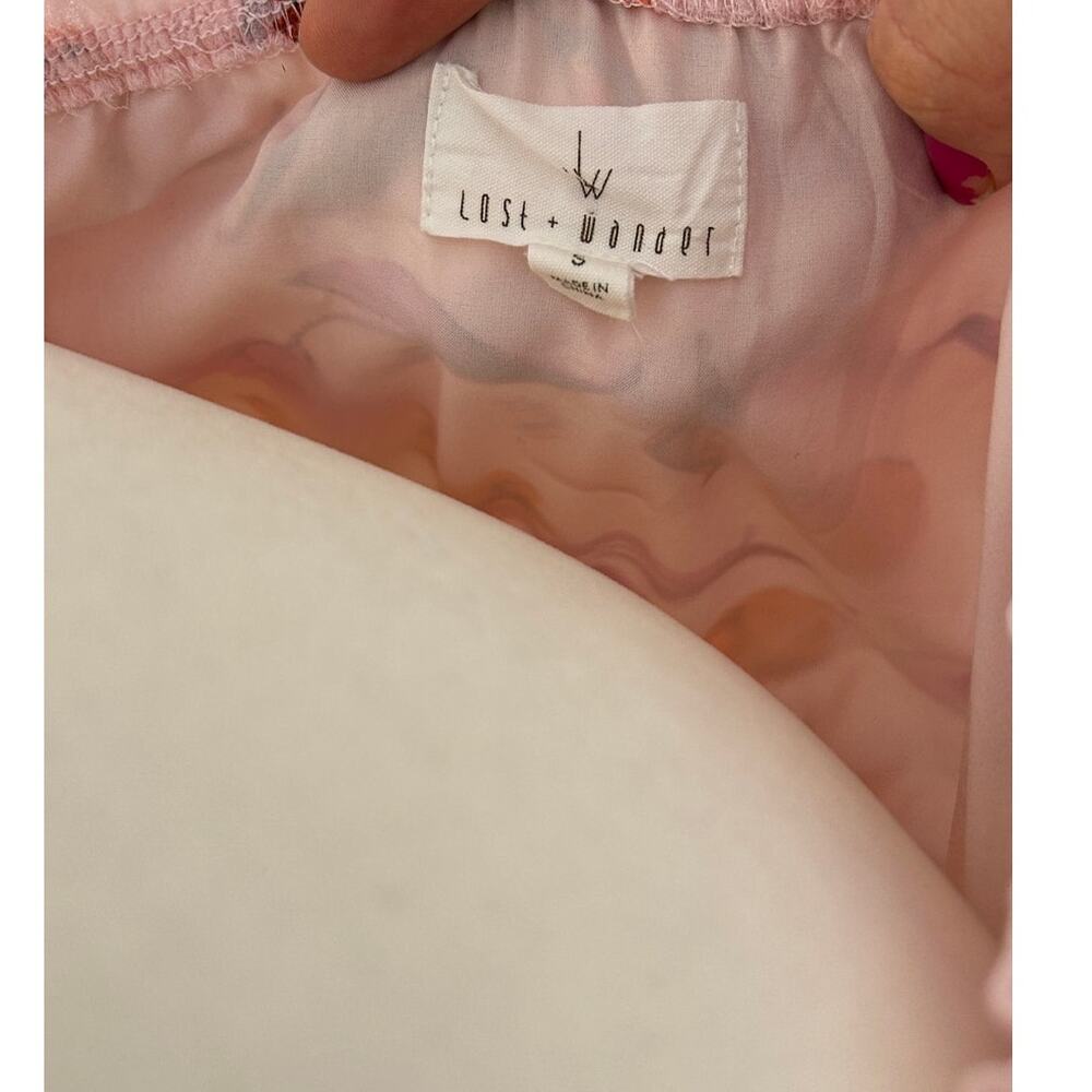 Lost + Wonder Women's Size S Pink Floral Ruffle Off the Shoulder Dress #0236 - Picture 5 of 10